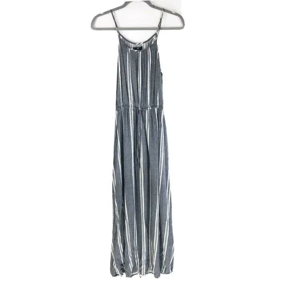 GAP Dresses Gap Maxi Dress Sleeveless Drawstring Waist Striped